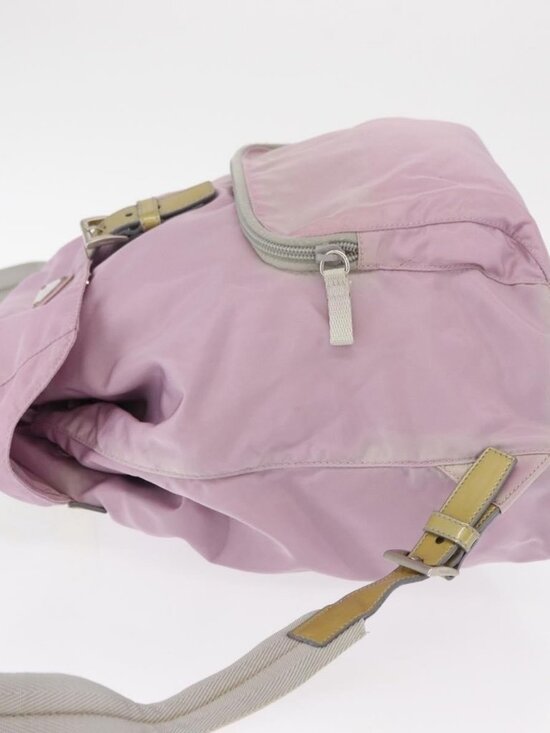 PRADA Backpack Nylon Pink Silver Auth 155946 main image 12
